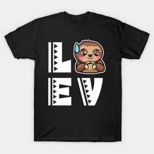 Cute love sloth t shirt funny sloth lover gifts for kids T-Shirt